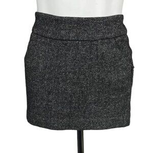 MAISON SCOTCH Wool Blend Skirt Sz 2 Dark Gray